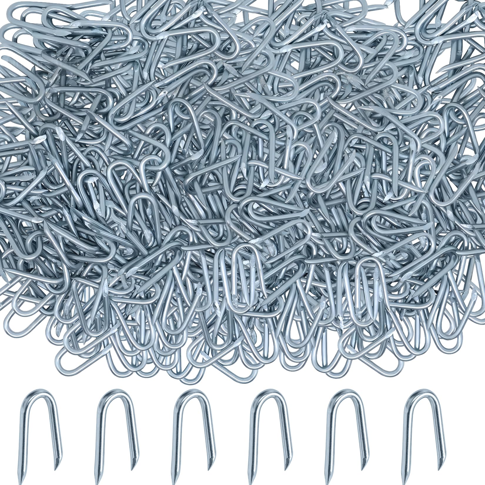 680 Pcs U Nails for Fencing Staples, 680 pieces, galvanised u-shaped staples