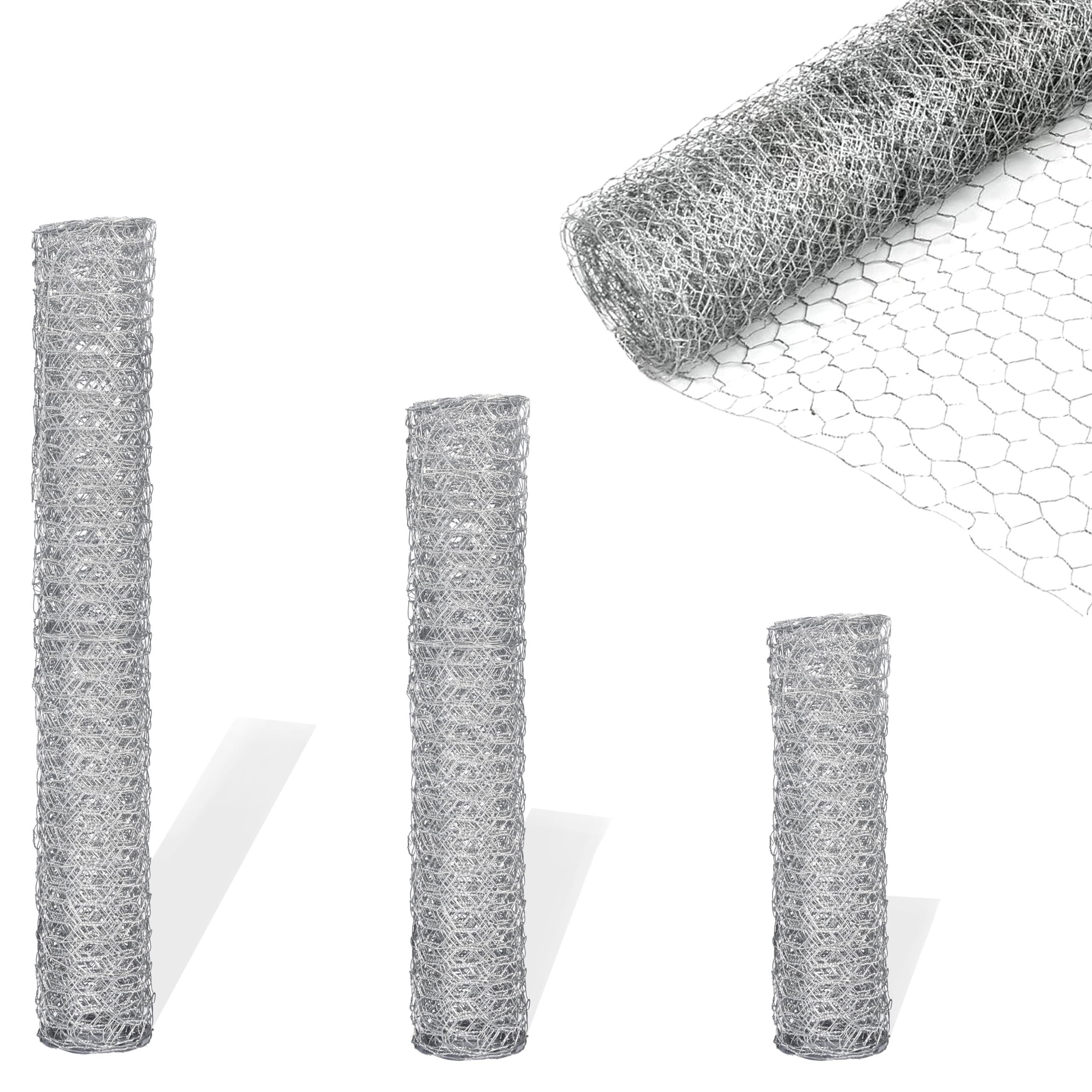 Garden Universe Chicken Wire Galvanised W 60cm x L 50m by Garden Universe, 60cm high x 50m long roll, hexagonal mesh